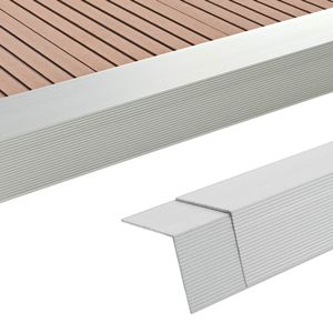 VidaXL 5 st terras hoekplinten 170 cm aluminium zilverkleurig