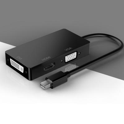 Basix D1 mini DP naar HDMI + DVI + VGA 1080P multifunctionele Converter kabel lengte: 15cm (zwart)