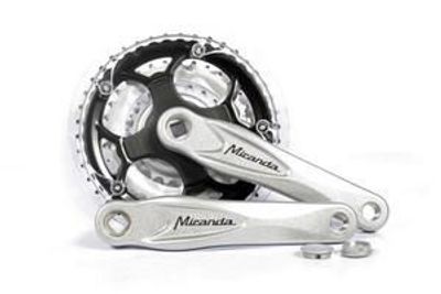 Miranda crankstel alfa 3 8mm crank 170mm 48/38/28t zilver