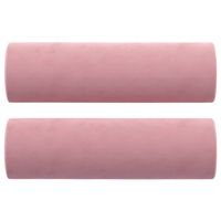 vidaXL Sierkussens 2 st 15x50 cm fluweel roze - thumbnail