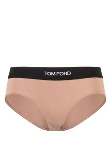 TOM FORD slip à bande logo - Tons neutres