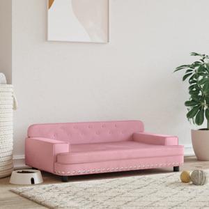 Hondenmand 90x53x30 cm fluweel roze