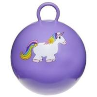 Duckiez skippybal met eenhoorn print - paars - Dia 46 cm - buiten speelgoed - kinderen