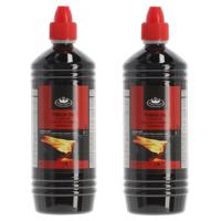 Fancy Flames Fakkelolie - 2x - 1 liter - lange brandduur - voor buitengebruik