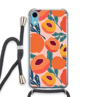 Perzik: iPhone XR Transparant Hoesje met koord