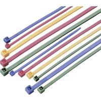 TRU COMPONENTS TC-11919648 Kabelbinder 100 x 2,5 mm, 203 x 2,5 mm, 292 x 3,6 mm Groen, Rood, Blauw, Geel 100 stuk(s)