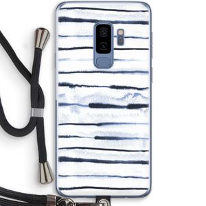 Ink Stripes: Samsung Galaxy S9 Plus Transparant Hoesje met koord
