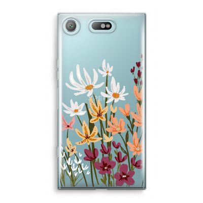 Painted wildflowers: Sony Xperia XZ1 Compact Transparant Hoesje