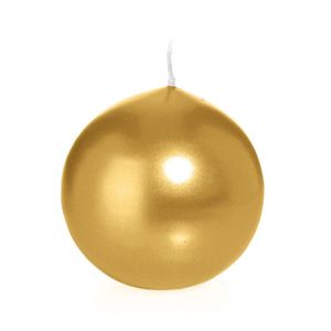 1x Gouden bolkaars 7 cm 16 branduren