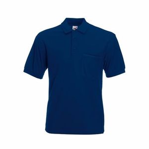 Navy poloshirt korte mouw voor heren 2XL (56)  -