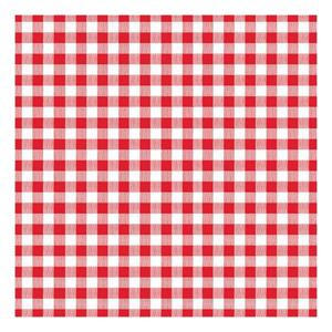 Servetten rood/wit geblokt - 90x st - papier - 33 x 33 cm - feestservetten