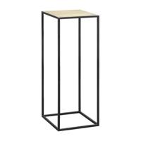 Leen Bakker - Plantentafel Hugo - Zwart/goudkleur - 79x30x30 Cm - Metaal - Goudkleurig