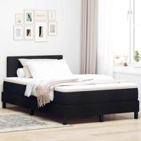 Boxspringbed met matras zwart 120x190 cm stof
