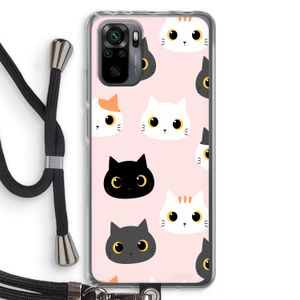Katten: Xiaomi Redmi Note 10 Pro Transparant Hoesje met koord