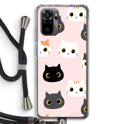 Katten: Xiaomi Redmi Note 10 Pro Transparant Hoesje met koord