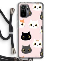 Katten: Xiaomi Redmi Note 10 Pro Transparant Hoesje met koord