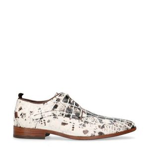 Rehab Greg Croco Duo leren veterschoenen crocoprint