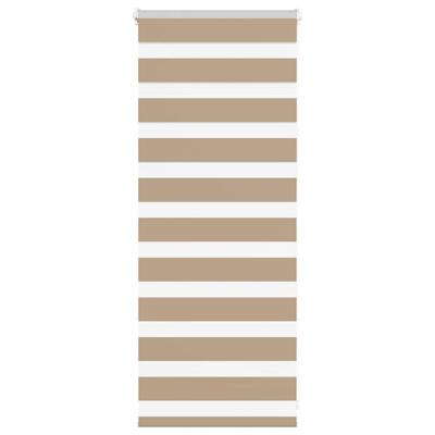 VidaXL Zebra blind 55x100 cm stofbreedte 50,9 cm polyester zandbruin