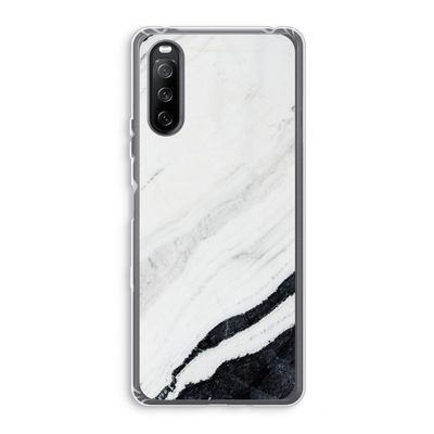 Elegante marmer: Sony Xperia 10 III Transparant Hoesje