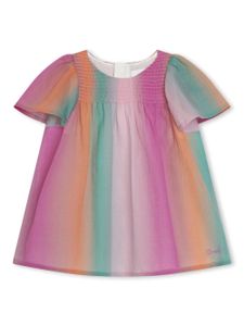 Chloé Kids robe froncée à effet dégradé - Rose