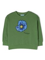 Kenzo Kids sweat à fleurs imprimées - Vert