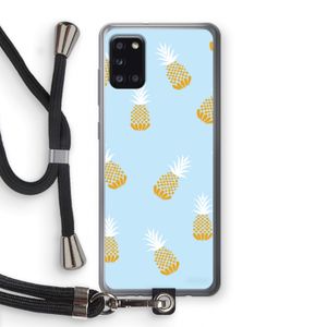Ananasjes: Samsung Galaxy A31 Transparant Hoesje met koord