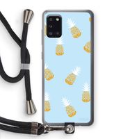 Ananasjes: Samsung Galaxy A31 Transparant Hoesje met koord