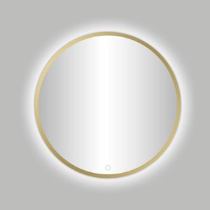 Badkamerspiegel Best Design Venetie Nancy LED Verlichting 60x60 cm Rond Mat Goud