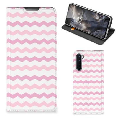 OnePlus Nord | Hoesje met Magneet | Waves Roze