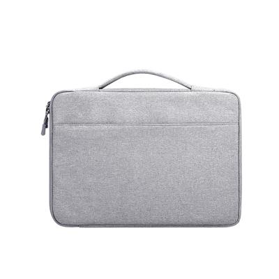 Oxford doek waterdichte laptop handtas voor 15 6 inch laptops met kofferbak trolley riem (grijs)