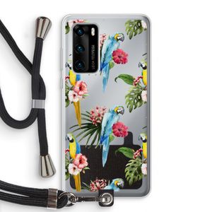 Kleurrijke papegaaien: Huawei P40 Transparant Hoesje met koord