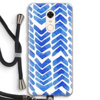 Blauwe pijlen: Xiaomi Redmi 5 Transparant Hoesje met koord