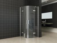 Wiesbaden 1/4 ronde cabine 2 dr.deuren 1000x1000x2000 chr.8mm NANO Wiesbaden 1/4 ronde cabine 2 dr.deuren 1000x1000x2000 chr.8mm NANO