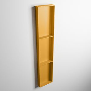 MONDIAZ EASY Nis 149,5x29,5cm in solid surface kleur Ocher | Ocher. 3 vakken  geschikt voor in- of opbouw