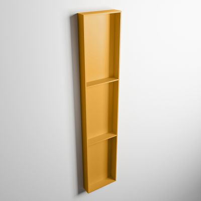 MONDIAZ EASY Nis 149,5x29,5cm in solid surface kleur Ocher | Ocher. 3 vakken geschikt voor in- of opbouw