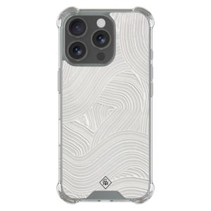 iPhone 16 Pro Max shockproof hoesje - Abstract beige waves