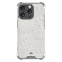 iPhone 16 Pro Max shockproof hoesje - Abstract beige waves