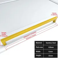 Zwart Vierkant Meubelhandvat - Aluminiumlegering | Verschillende Maten | Inclusief Schroeven