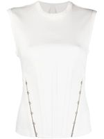 Dion Lee débardeur en maille fine nervurée - Blanc Dion Lee débardeur en maille fine nervurée - Blanc