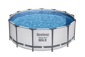 Bestway - Steel Pro MAX - Opzetzwembad inclusief filterpomp en accessoires - 396x122 cm - Rond