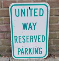 United Way Reserved Parking Verkeersbord - 46 x 31cm