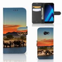 Samsung Galaxy A5 2017 | Telefoonhoesje | Met pasjeshouder | Olifanten Samsung Galaxy A5 2017 | Telefoonhoesje | Met pasjeshouder | Olifanten