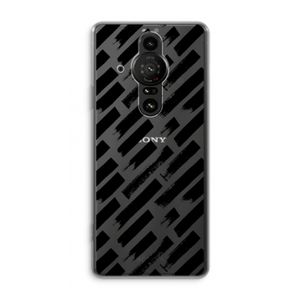 Zwarte vegen: Sony Xperia Pro-I Transparant Hoesje
