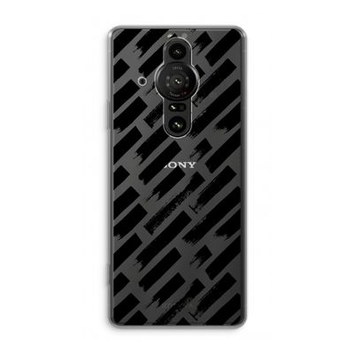 Zwarte vegen: Sony Xperia Pro-I Transparant Hoesje