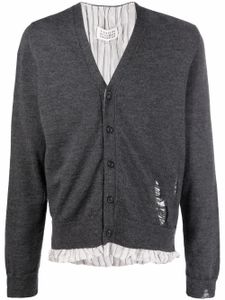 Maison Margiela cardigan à effet usé - Gris