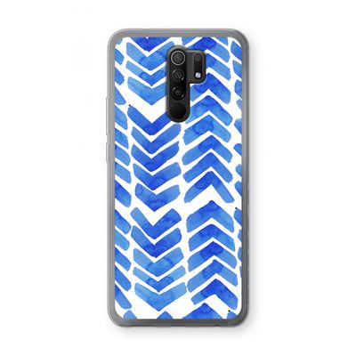 Blauwe pijlen: Xiaomi Redmi 9 Transparant Hoesje