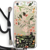 Sweet little flowers: iPhone 5 / 5S / SE Transparant Hoesje met koord