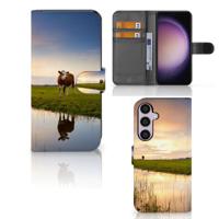 Samsung Galaxy S24 Plus | Telefoonhoesje | Met pasjeshouder | Koe