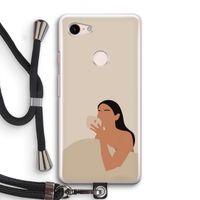 Fresh coffee: Pixel 3 Transparant Hoesje met koord