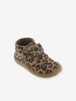 Bosco Barefoot leren hoge schonen met klittenband VICTORIA bruin
